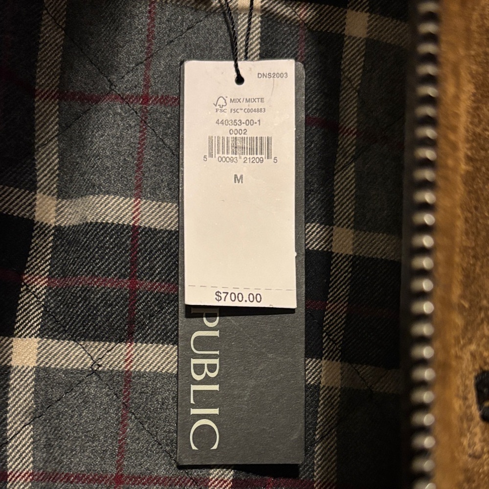 Banana Republic Brown Suede and Black Leather Jacket - Picture 2 of 5